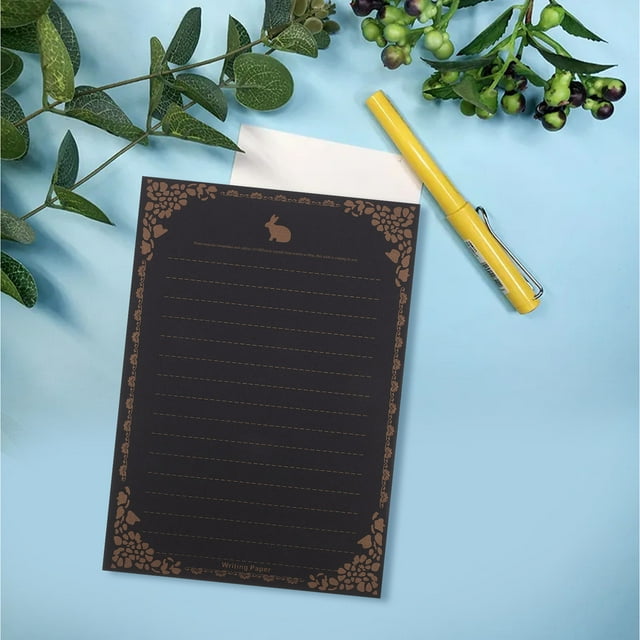 Minkissy Letter Paper Vintage Stationary 50 Sheets For Holiday Greeting Announcements Retro Style 8.25X5.82X0.02In