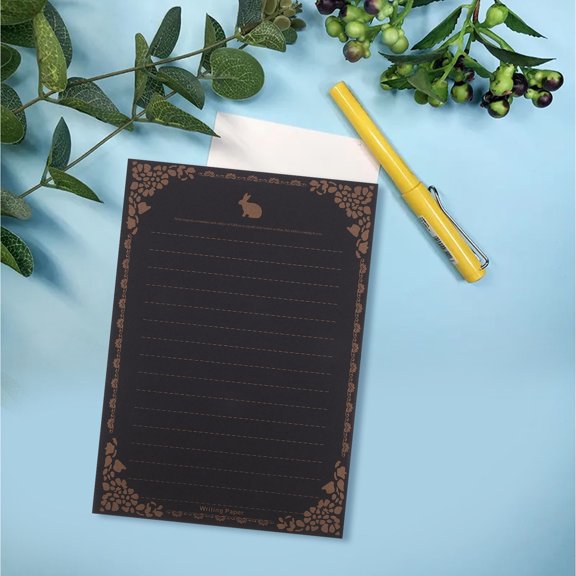 Masteelf 50 Sheets Writing Papers Simple Letter Papers Decorative Letter Papers For Invitation Simple Letter Papers Blank Letter Sheets