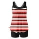 thumbnail image 5 of Trajes de baño tankini para mujer Trajes de baño de dos piezas con espalda de tiras y estampado conservador para mujer Traje de baño de dos piezas para mujer, 5 of 5