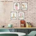 thumbnail image 3 of Aingg 4Pcs Vintage Rustic Flower Kitchen Wall Art Posters, Pink Floral Prints with Spoon Mixer Gloves Artwork, Farmhouse Holiday Restaurant Decor for Kitchen Dining Room Unframed, 3 of 6
