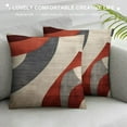 thumbnail image 3 of COMIO Abstract Spiral Throw Pillow Cover Retro Burgundy Red Gray Geometric Stripes Lines Cushion Cover for Teens Men Women Modern Simple Style Cushion Case for Living Room Couch, 3 of 5