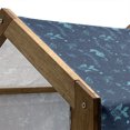 thumbnail image 5 of Underwater Pet House, Hand-Drawn Ocean Creature Goldfish Seahorse, Outdoor & Indoor Portable Dog Kennel with Pillow and Cover, 5 Sizes, Azure Blue Night Blue, by Ambesonne, 5 of 5