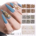 thumbnail image 2 of Minnieouse Nail Crystal Nails 6 Cajas Fondo plano Vidrio Transparente Color mezclado Flatback Nail Art Crafts DIY Bolsas de piedra Zapatos Type3 NO3, 2 of 6