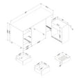 thumbnail image 4 of South Shore Crea Sewing Craft Table on Wheels, in Pure White, 4 of 12