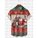 thumbnail image 2 of Camisa de Navidad para hombre, Papá Noel, Jesús, Selfie, divertida, informal, con estampado, camisas Aloha de gran tamaño con música elástica para coche, 2 of 4