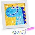 thumbnail image 1 of Kit de pintura de diamantes 5D para niños, marco de madera de 7,1 x 7,1 pulgadas, artes y manualidades de diamantes para niños de 6 a 8 a 10 a 12 años, bricolaje, arte de gemas, regalo de ar, 1 of 5
