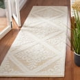thumbnail image 3 of SAFAVIEH Vermont Trinity Floral Geometric Wool Runner Rug, Ivory/Gold, 2'3" x 8', 3 of 9