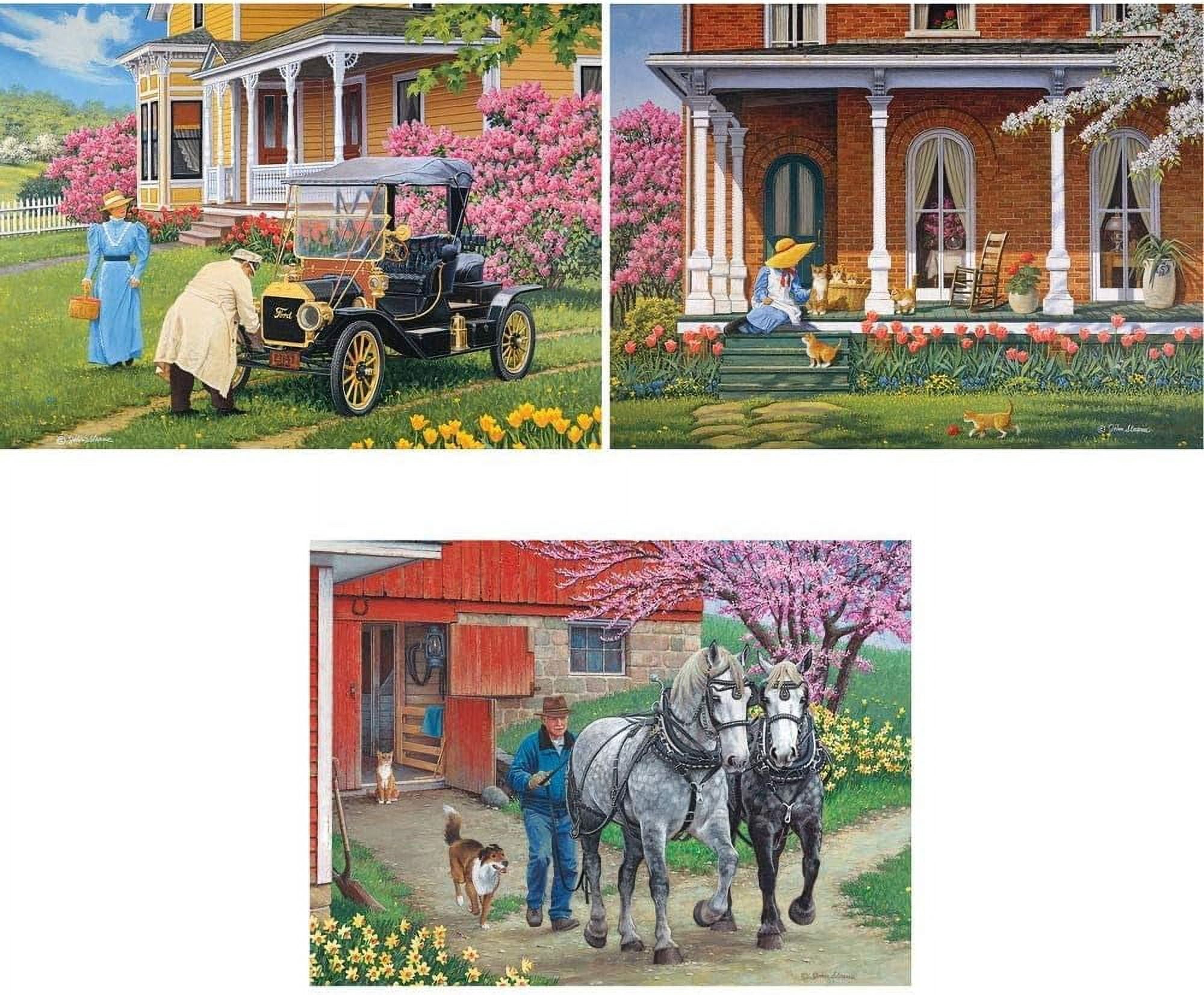 Bits And Pieces Jigsaw Puzzles Classic Summer 300 Piece Set of 3 18" x 24"