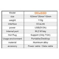 thumbnail image 6 of ROZYARD Aluminum PCIE4.0 X4 Oculink Enclosure USB Adapter Hard Drives Enclosure for SSDs, 6 of 6