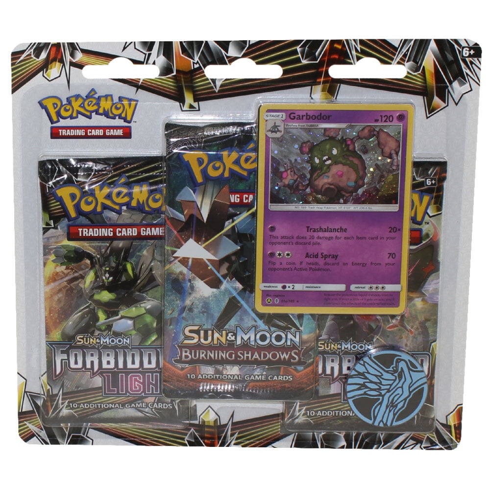 kapsel Pygmalion Bedst Pokemon Cards - Sun & Moon Forbidden Light - GARBODOR BLISTER PACK (3  Boosters,1 Coin & 1 Foil) - Walmart.com