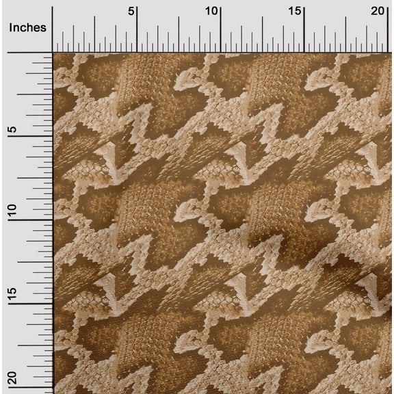 oneOone Cotton Cambric Brown Fabric Animal Skin Sewing Fabric By The Yard Printed Diy Clothing Sewing Supplies 42 Inch Wide-H2B