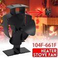 thumbnail image 1 of 3 Blade Wood Heater Eco Fan Stove Fireplace  Heat Powered Circulating Fan New, 1 of 8