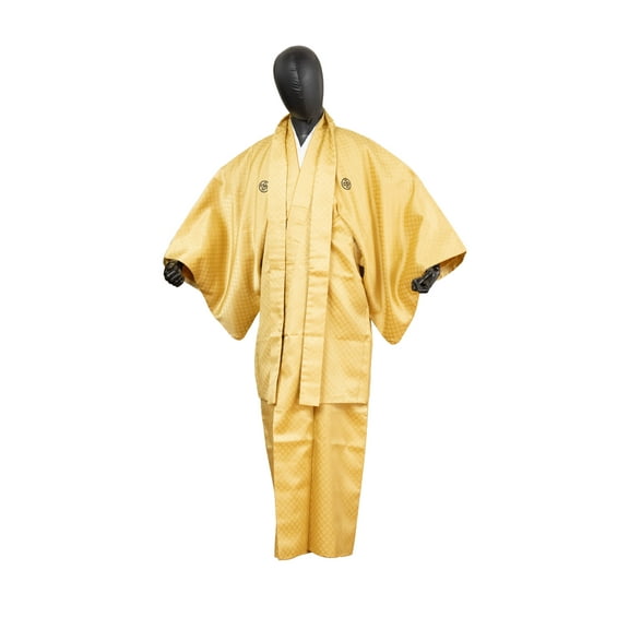 DEAR VANILLA Traditional Authentic Men's Kimono & Haori Set Japanese Samurai Robe/Jacket Ensemble Dress Genuine MKE-0174