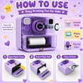 thumbnail image 6 of JoyStone Kids Instant Print Camera, Digital Camera for Kids with 180° Flip Lens, 2.4” Screen, 3 Paper Rolls, Birthday Gift for Kids, Purple, 6 of 12