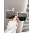 thumbnail image 2 of Silver Square Oversized One-Piece Lens Sunglasses for Men, 2 of 6