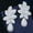 Silver Plated, variant on Chunky CZ Long Big Multi-Tone Gold Plated Leaf Drop Flower Earrings for Women