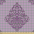 thumbnail image 2 of Ambesonne Damask Fabric by the Yard Upholstery, Purple Curvy Ornaments Art, 2 Yards, Pale Fuchsia Pale Mauve, 2 of 5