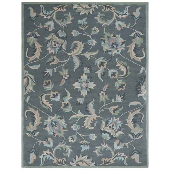 SAFAVIEH Jardin Tiphanie Floral Wool Area Rug, Grey/Multi, 8' x 10'