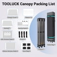 thumbnail image 5 of HOTEEL 10x20 ft Canopy with Extended Awning, Heavy Duty EZ Pop up Folding Canopy Tent with Roller Bag, Rainproof&Sunproof Awning Gazebo Shelter for Party Events, Market, Vendor, White, 5 of 10