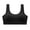 Black, variant on Women Wireless Sports Yoga Bra Thin Ribbed Texture Gather Support Bralette Comfortable Breathable Beauty Back Tank Top Casual Stretch Bright Green One Size