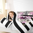 thumbnail image 4 of Homewish High Heels Perfume 7-Piece Twin Bedding,Lipstick Books Handbag Bedding Comforter Set,Pink,Black Reversible, 4 of 8
