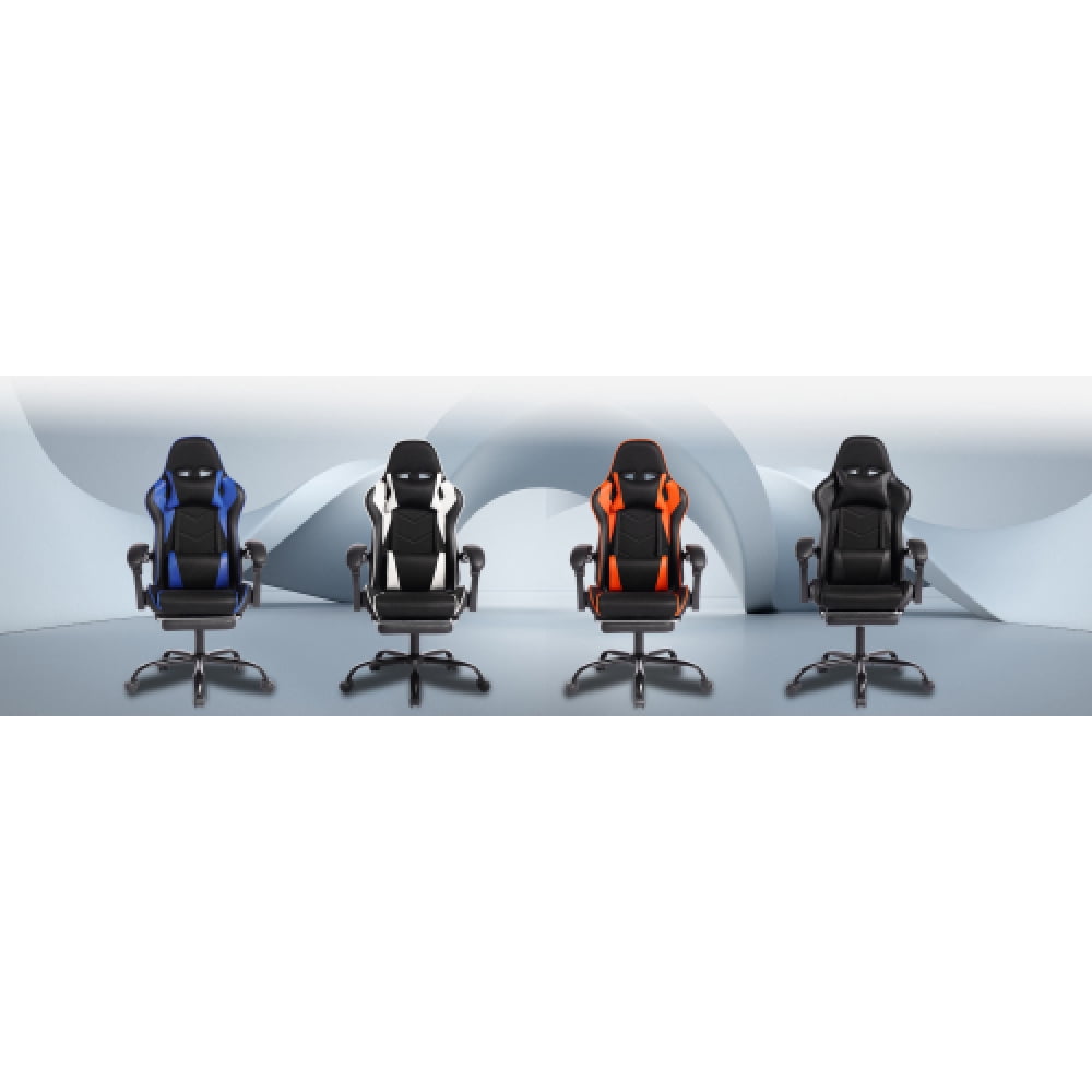 DEEPfurniture E-sports Gaming Chair Sports Car Driving Seat PU Material Moulded Sponge Comfortable and Safe With Massage Black
