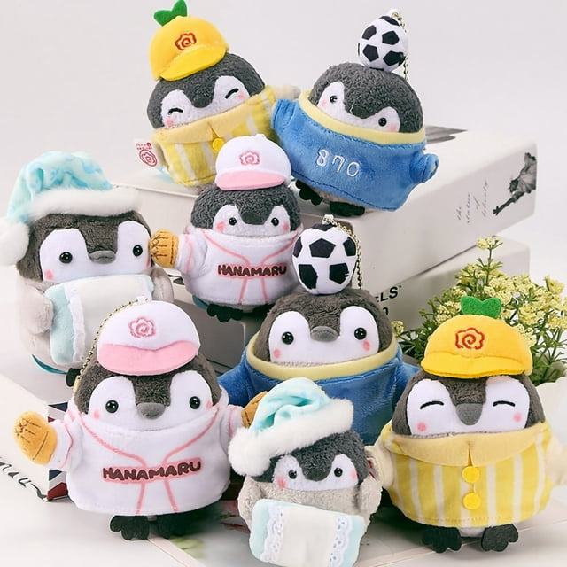 Poupée en Peluche Super Douce Résistante à l'Usure Coton PP Penguins Porte-Clés Pendentif pour la Maison