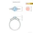 thumbnail image 5 of ANGARA Natural Oval 1 ct Aquamarine Side Stone Engagement Ring with Diamonds in 14K White Gold for Women (Size-8x6mm) | March Birthstone, Anniversary, Jewelry Gift for Women | Natural Aquamarine Ring, 5 of 10