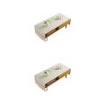 thumbnail image 4 of Shengyu 1/2/3/5 Cotton Linen Tablecloth Rectangular TV Cabinet Coffee Desktop Fringe Waterproof Table Cloth for Dining Hall Garden 50*145cm,Embroid/Light coffee 2PCS, 4 of 6