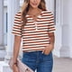 thumbnail image 5 of mfyjkho Tops Y Blusas Para Mujer, Camiseta De Manga Corta Con Cuello En V Y Estampado Para Mujer, Top Holgado, Top De Manga Corta Tops Y Blusas Para Mujer Xl, 5 of 7