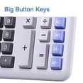 thumbnail image 2 of Comix 12-Digit Desktop Calculator, Solar Battery Dual Power, Large LCD Display and Large Computer Keys, For Office Home School White, 2 of 9