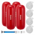thumbnail image 1 of Heavy Duty 10x28 Inch Inflatable Boat guitar amplifiers 4 Pack – Ribbed Center Hole PVC Dock Bumpers, Marine guitar amplifier Set with Ropes & Pump, UV Resistant, for Pontoon, 1 of 8
