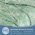thumbnail image 7 of Qocolhg Summer Cooler Quilt Twin Size - Cooling Blankets for Hot Sleepers, Skin-friendly Plain Printed Washed Cotton Summer Quilt, Bedding Soft Coverlet Quilts for Kids, 55x77 inch, Green, 7 of 7