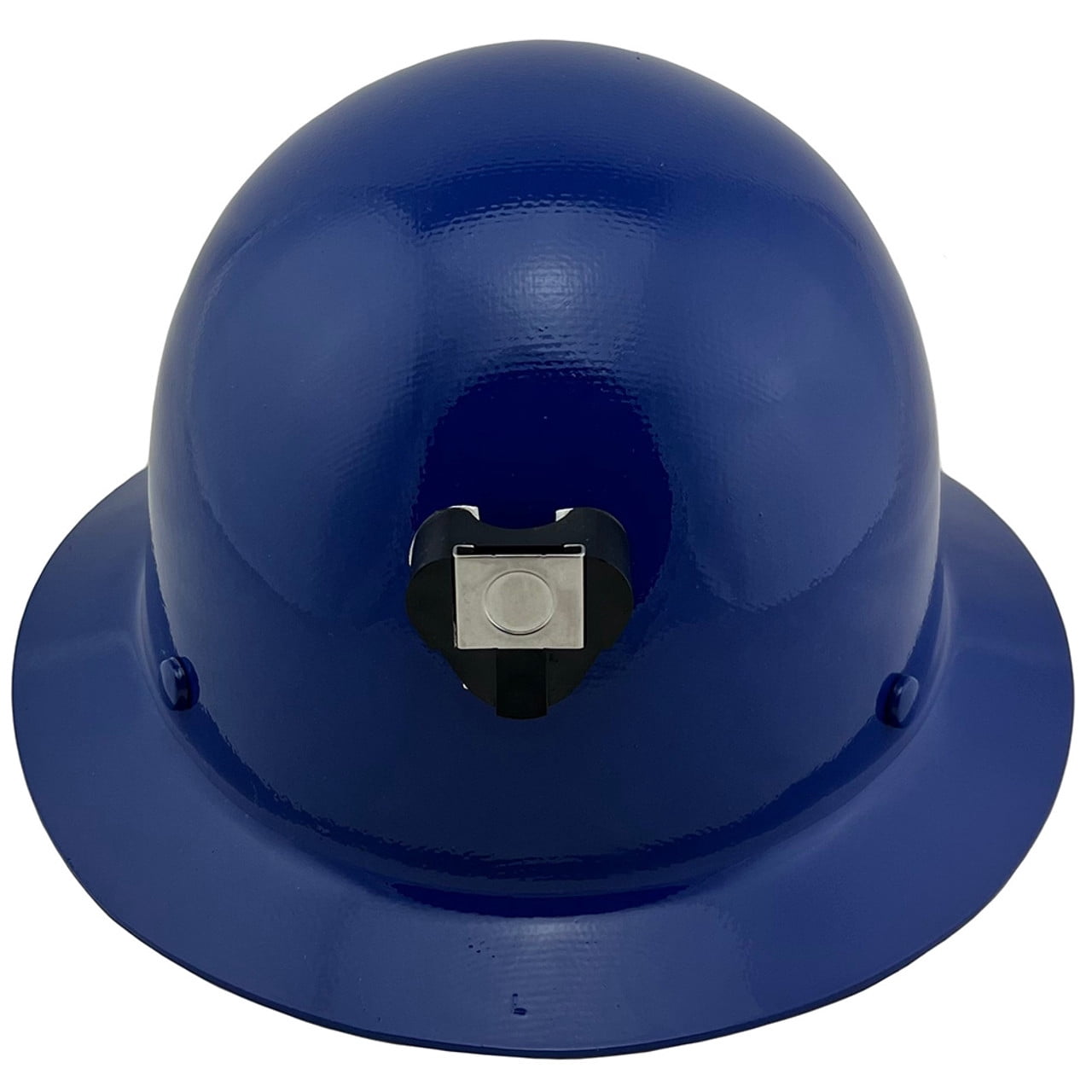 MSA Skullgard Full Brim Hard Hat with FasTrac III Ratchet Suspension - Royal Blue and Light Clip