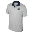 thumbnail image 2 of Men's Colosseum Gray Penn State Nittany Lions Big & Tall Tuck Striped Polo, 2 of 3