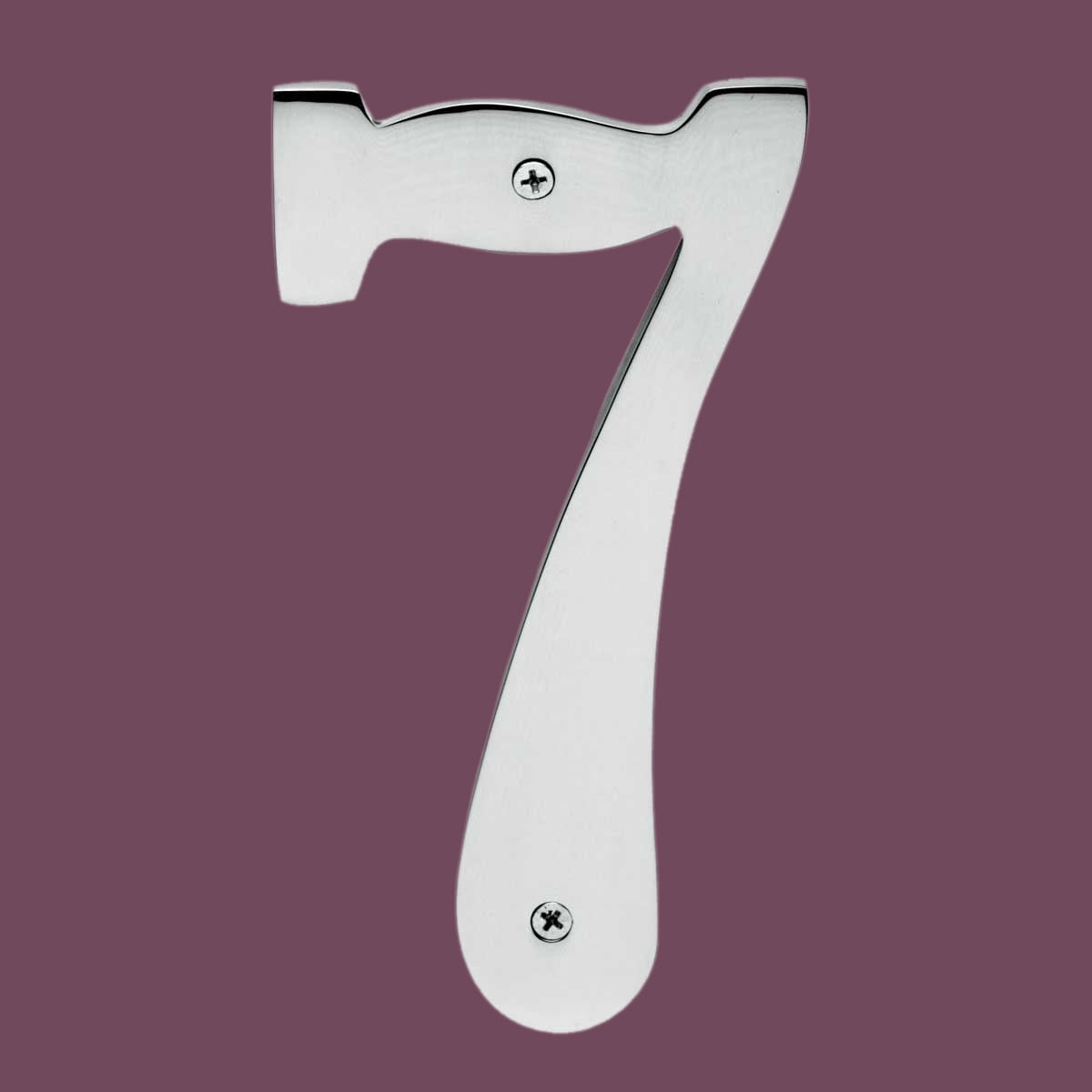 Cast Solid Brass 8" Address House Number '7' Chrome Renovators Supply
