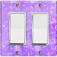 thumbnail image 1 of Metal Light Switch Plate Cover Romantic Paris Eiffel Tower Bicycle Cupid Purple PRS019, 1 of 13