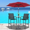 thumbnail image 3 of Counter Height Bar Stool All Weather Patio Furniture with Quick-Dry Textilene Fabric, 2 PCS Set (Black), 3 of 8