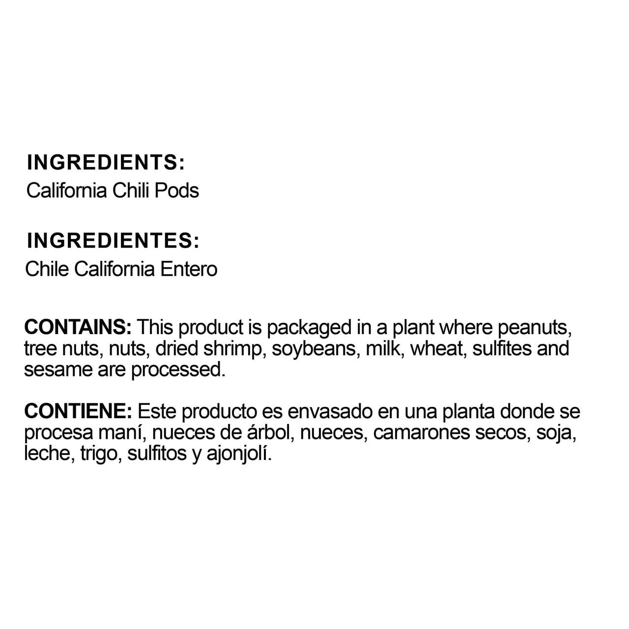 El Charrito Whole California Chile Pods, 3 oz