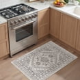 thumbnail image 5 of Roxstand 2'x3' Washable Entryway Rug, Vintage Oriental Non Slip Stain Resistant Small Accent Throw Kitchen Rugs, Brown, 5 of 10
