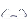 thumbnail image 3 of Calabria 714 Flexie Oval Rimless Reading Glasses +1.00 Cobalt Men/Women Bendable One Power Readers Flexible TR90 Frame, 3 of 3