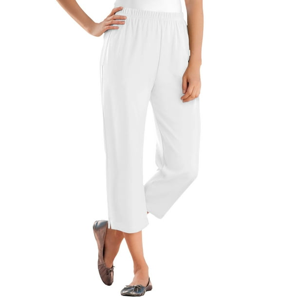 Woman Within Women's Plus Size 7Day Knit Capri Pants