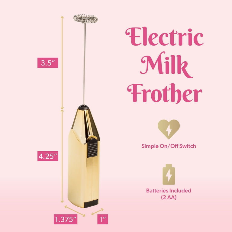 Paris Hilton Electric Frother, Handheld Drink Mixer, 2AA Batteries