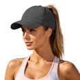 thumbnail image 2 of Karight Womens Ponytail Baseball Cap Adjustable High Messy Bun Ponycap Quick Drying Trucker Hats, 2 of 9
