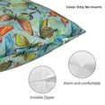 thumbnail image 3 of Pofeuu Retro Flying Butterflies Print Double-sided plush pillowcase Square Throw Pillow Covers Pillows Cover for Living Room Bedroom Sofa Couch Cushion Cover（No pillow core）-20"x20", 3 of 7