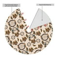 thumbnail image 2 of Lsque Retro Dreamcatcher Print Christmas Tree Skirt, Tree Skirt with Ties or Velcro, Perfect for Holiday Decorations, Halloween, and New Year-48", 2 of 7
