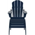thumbnail image 3 of Ensemble de 2 Pcs Chaise Adirondack Pliante Classique avec Repose-Pieds Ottoman, 3 of 3