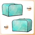thumbnail image 3 of Gaeub Cyan Mint Marble Print 4 Slice Toaster Cover,Bread Machine Cover,Dustproof Fingerprint Protectors and Greasy Protection Anti-sputtering, 3 of 7