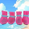 thumbnail image 7 of Dog Boots For Hot Pavement Summer Breathable Soft Mesh Paw Protectors Puppy Small Medium Large Shoes With Adjustable Safe Reflective Strap And Rugged Anti-Slip Sole Hiking Running Pet Accessories, 7 of 7