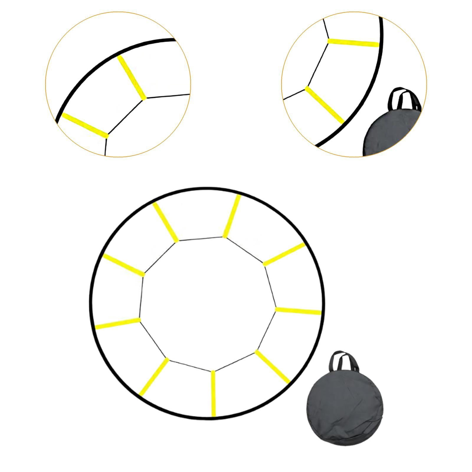 funtasica Agility Ladder Coordination Ladder Fitness Training Equipment Football Speed ​​Ladder Made of High-Quality PP And Nylon for Football Training Basketba 9 grids yellow